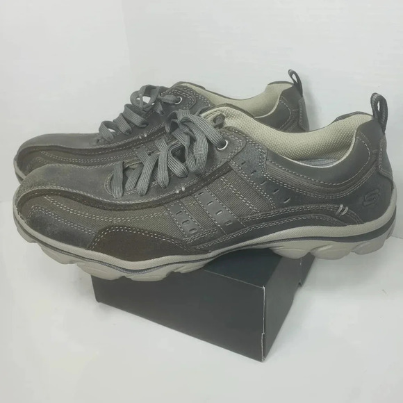 Skechers Relaxed Fit Memory Foam Mens Leather Lace-up Shoes,US  11. - Picture 4 of 7